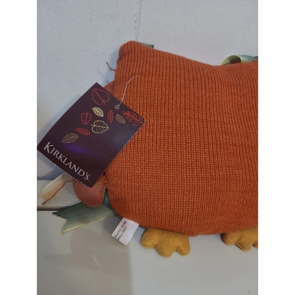 Kirkland’s Friendly Owl Door Hanger Plush Pillow Fall Thanksgiving  NEW